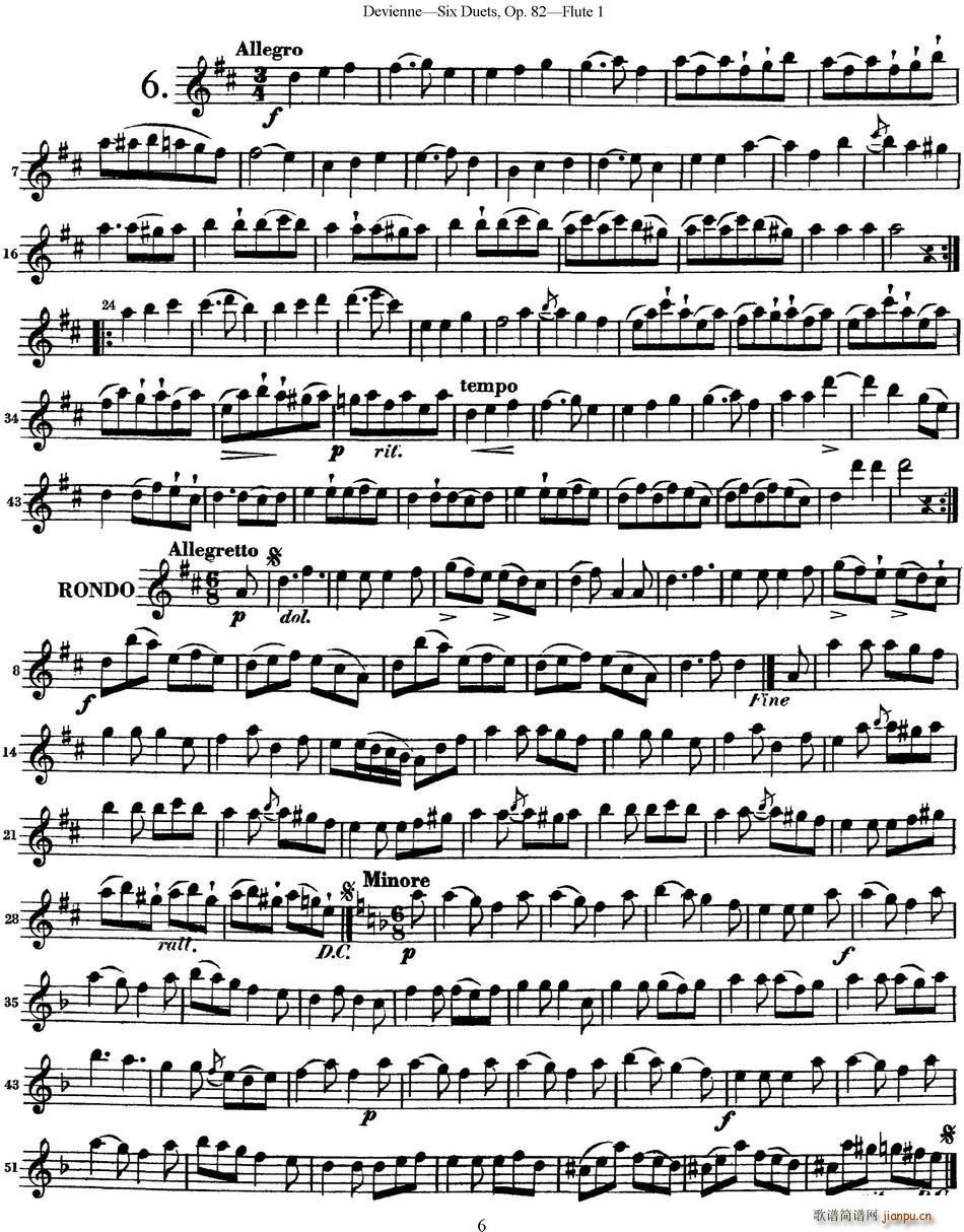 άѶСOp 82 Flute 1 NO 6()1