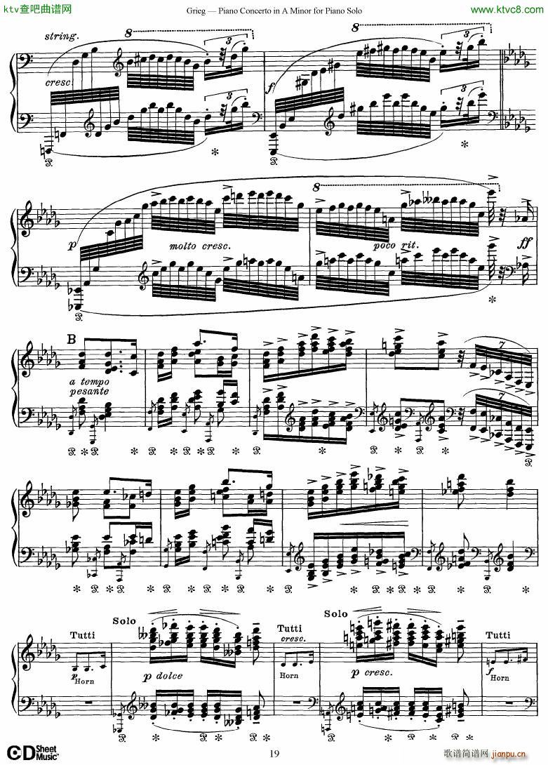 Grieg Piano Concerto solo arr 2 byGrieg()19