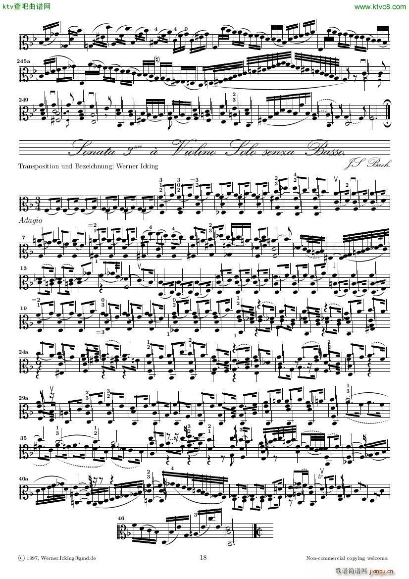 Bach JS BWV 1005 Sonata for Solo Violin in C()18
