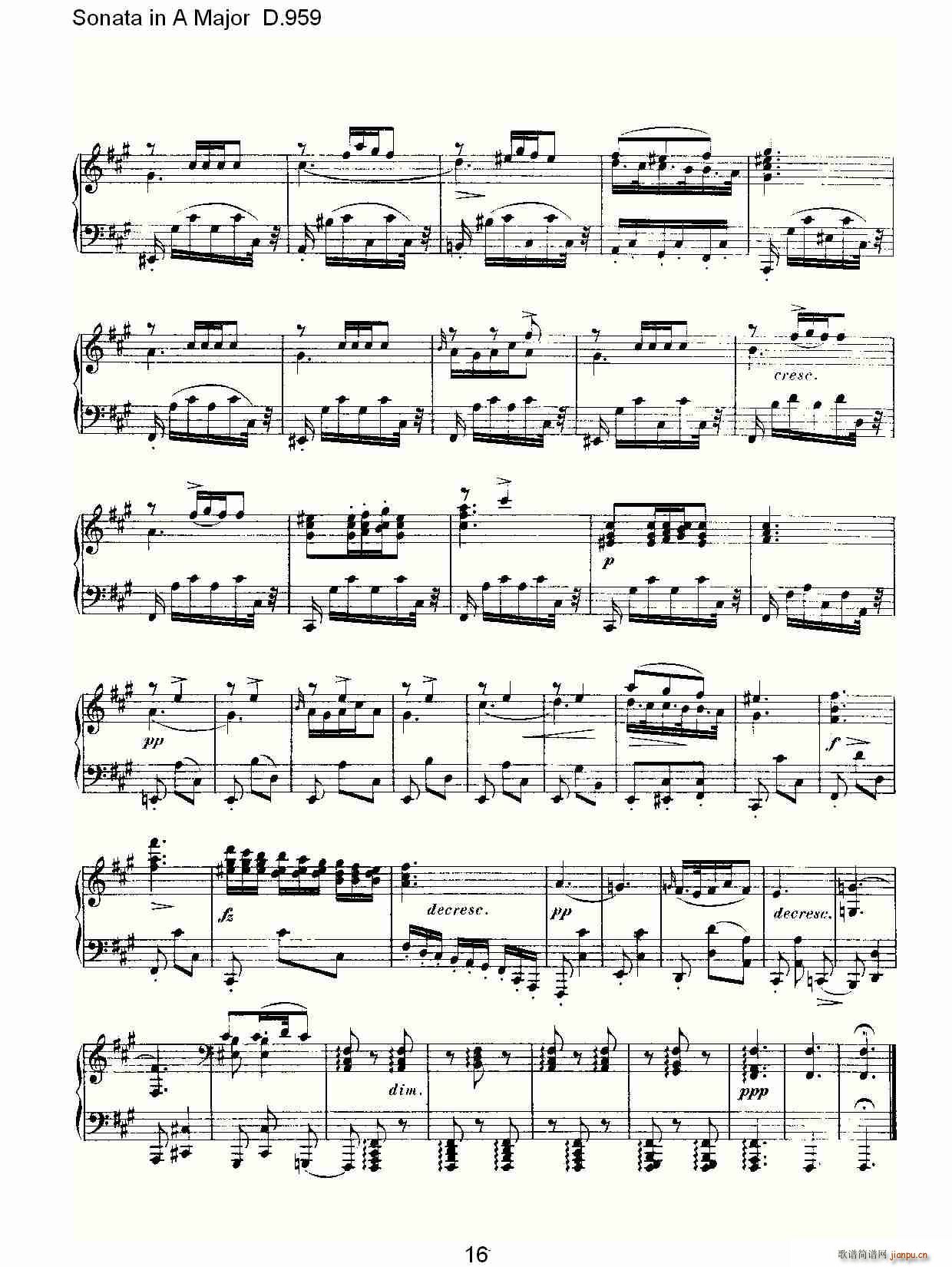 Sonata in A Major D.959(ʮּ)16