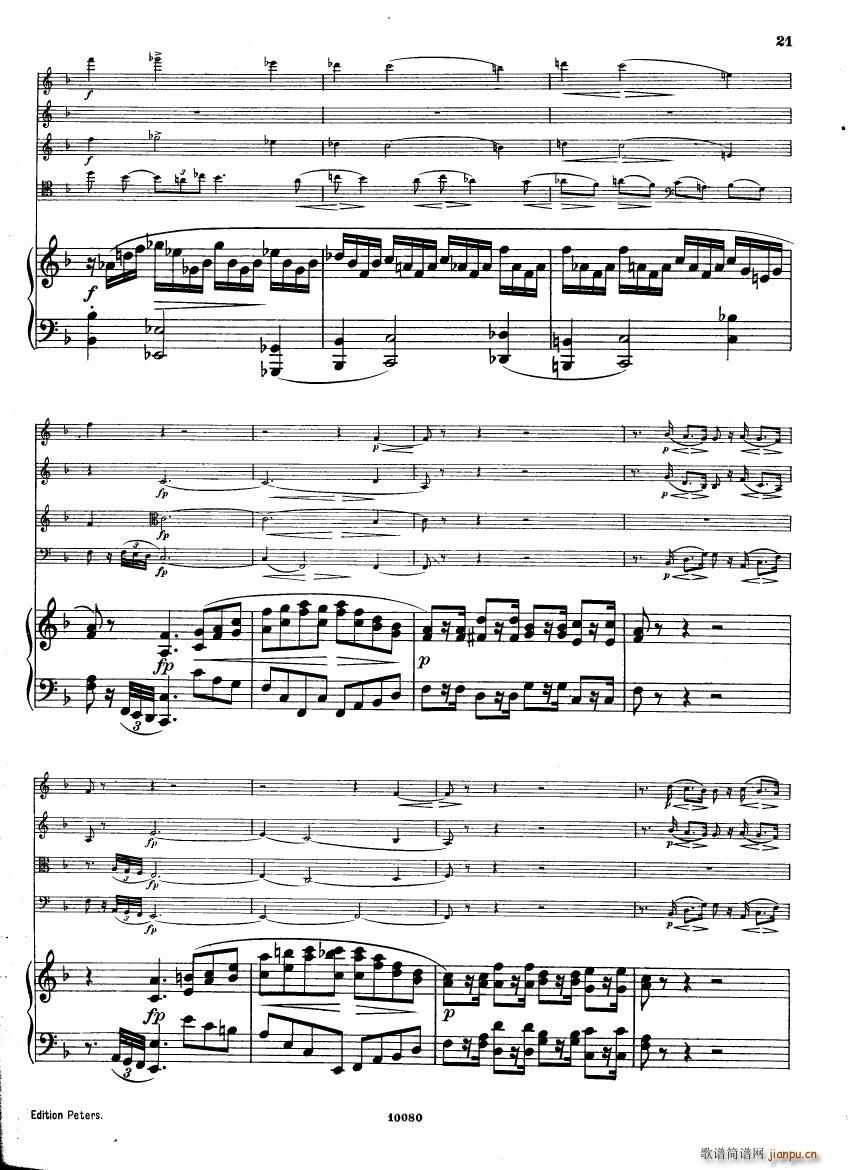 Brahms op 34 Piano Quintet f minor score һ()20