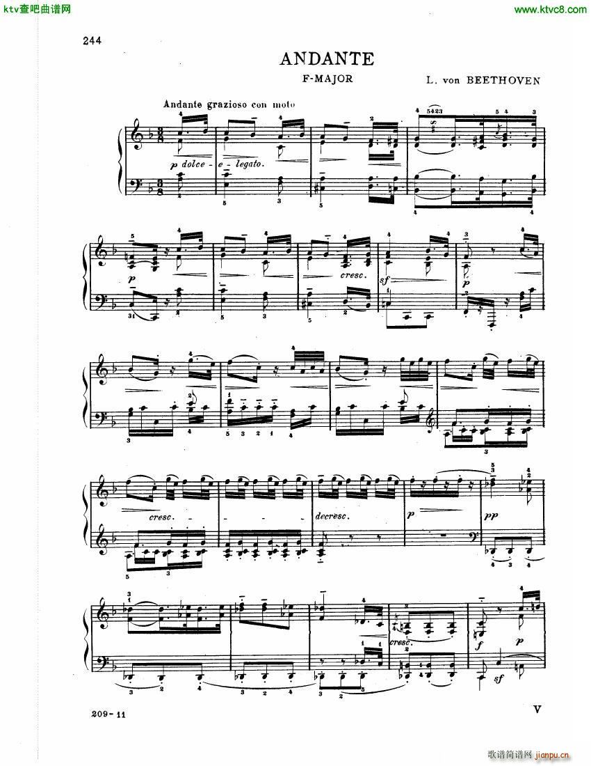 Beethoven WoO 57 Andante Favori in F major()1