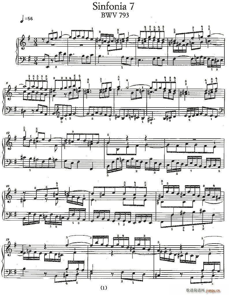 Sinfonia 7 BWV-793(ʮּ)1