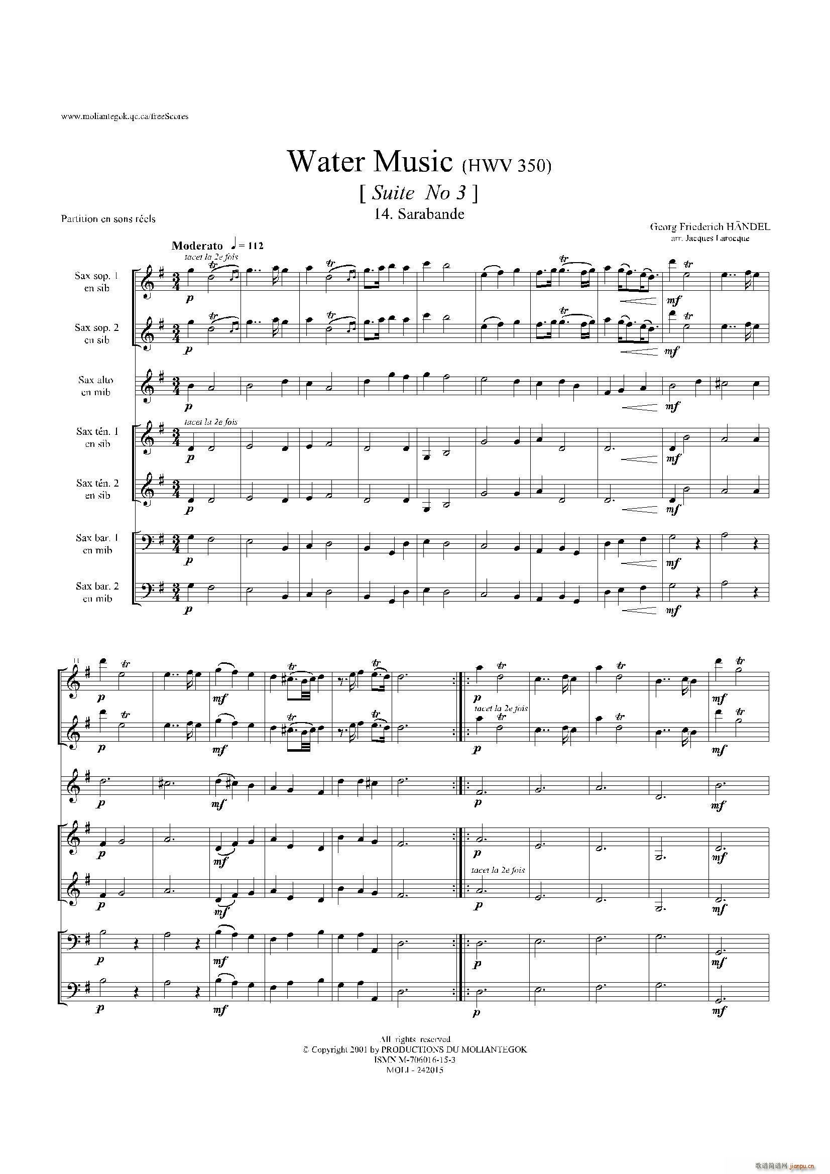 Water Music HWV 350 No 3 ˹()1