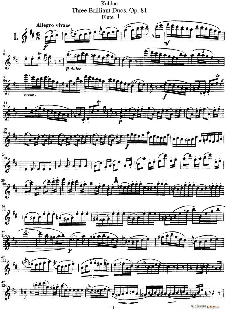 ͳѶϰOP 81 Flute 1 NO 1()1