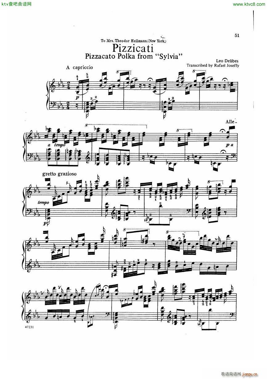Delibes Joseffy Pizzicato Polka Sylvia()1