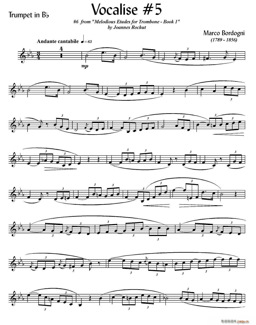 Bordogni Vocalise 5 С ͭ(ʮּ)1
