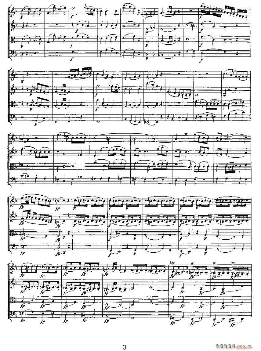 Quartet No 8 in F Major K 168 Fڰ()3