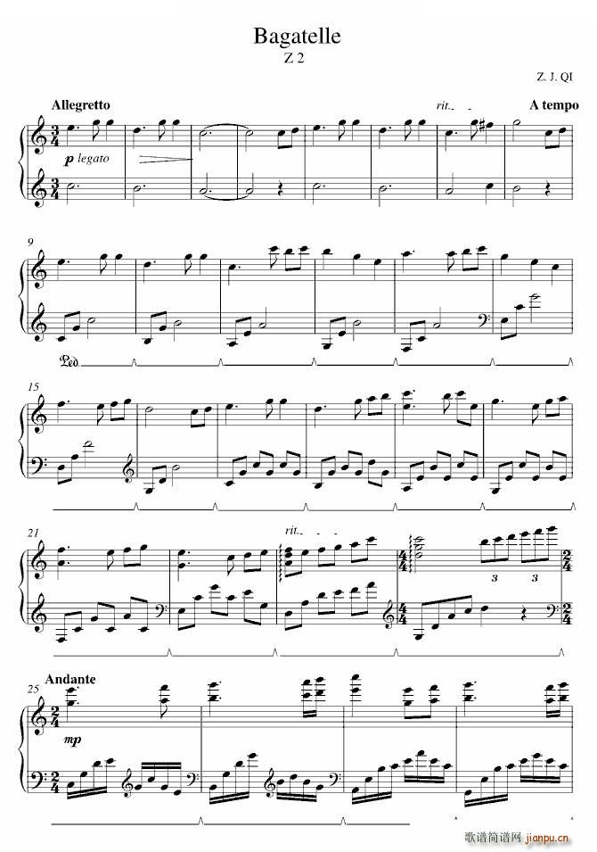 Z2 Bagatelle No 1 Bagatelle No 1(ʮּ)1