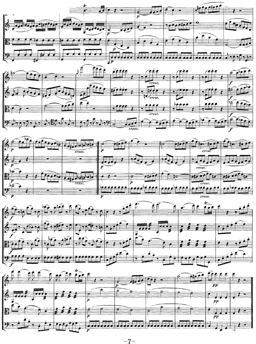 Mozart Quartet No 19 in C Major K 465()7