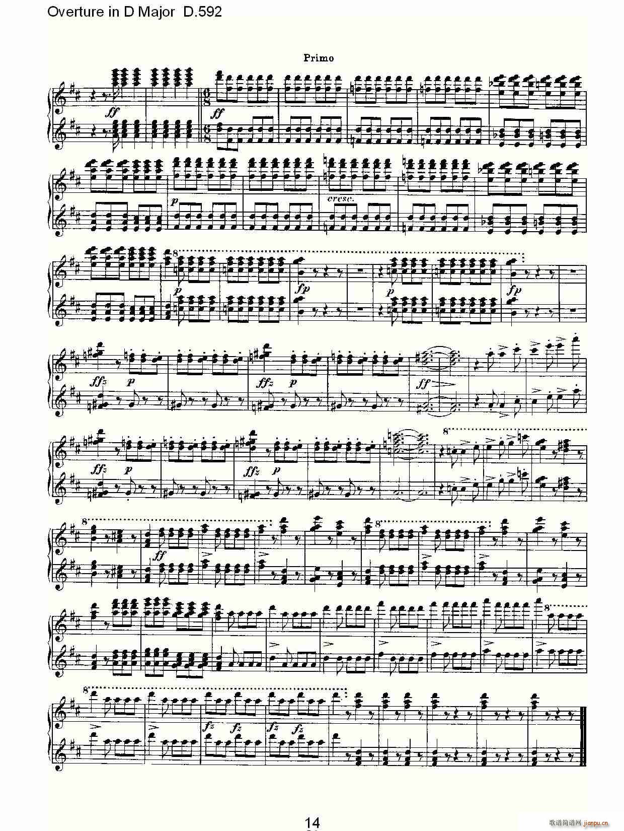 Overture in D Major D.592(ʮּ)14