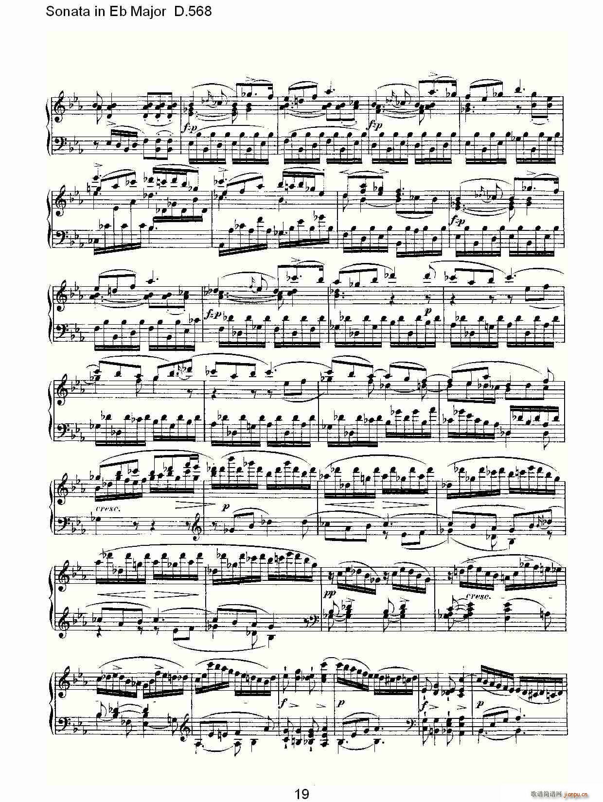 Sonata in Eb Major D.568(ʮּ)19