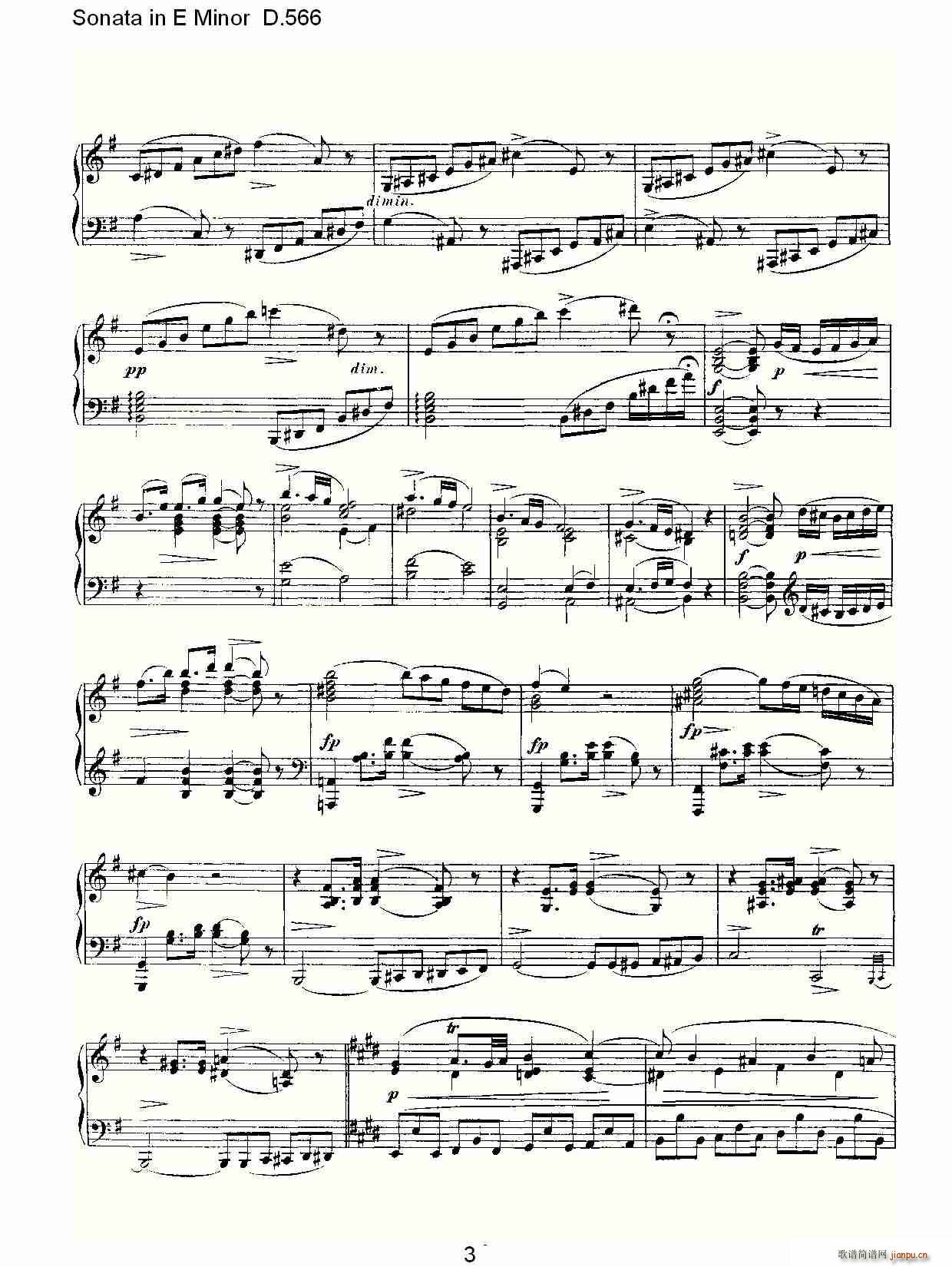 Sonata in E Minor D.566(ʮּ)3
