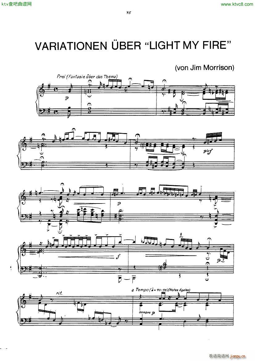 gulda variations on light my fire()1