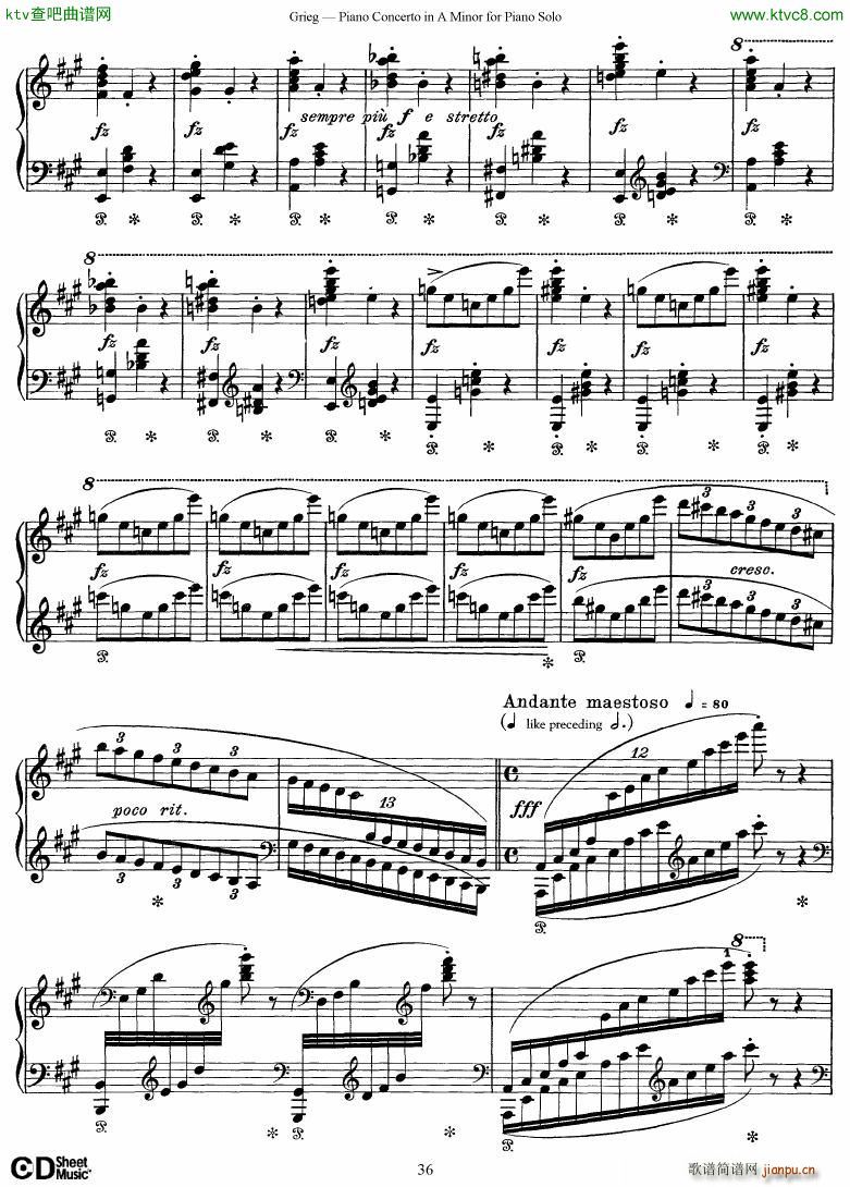 Grieg Piano Concerto solo arr 2 byGrieg()35