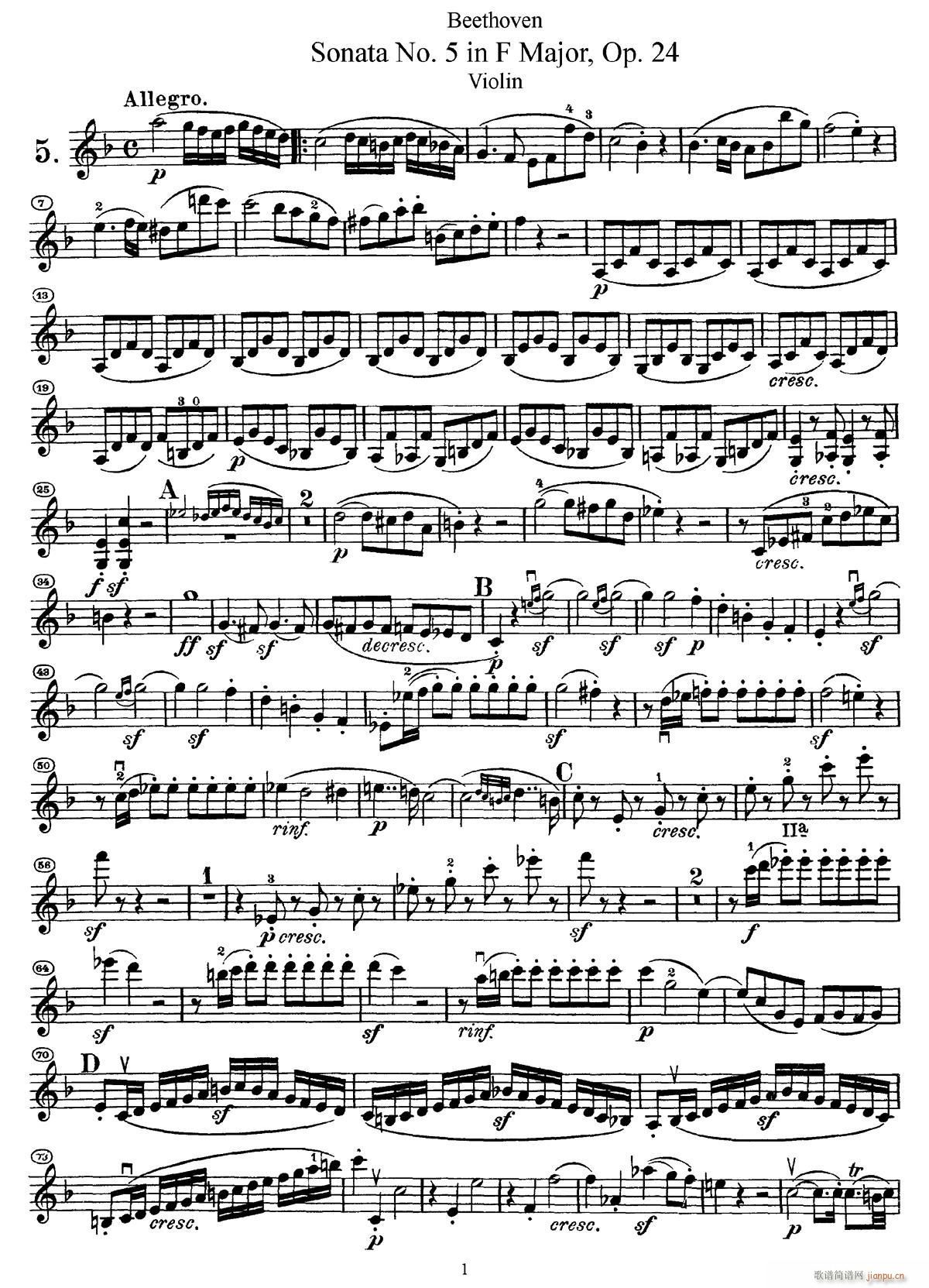Sonata No 5 in F Major Op 24 FС(С)1