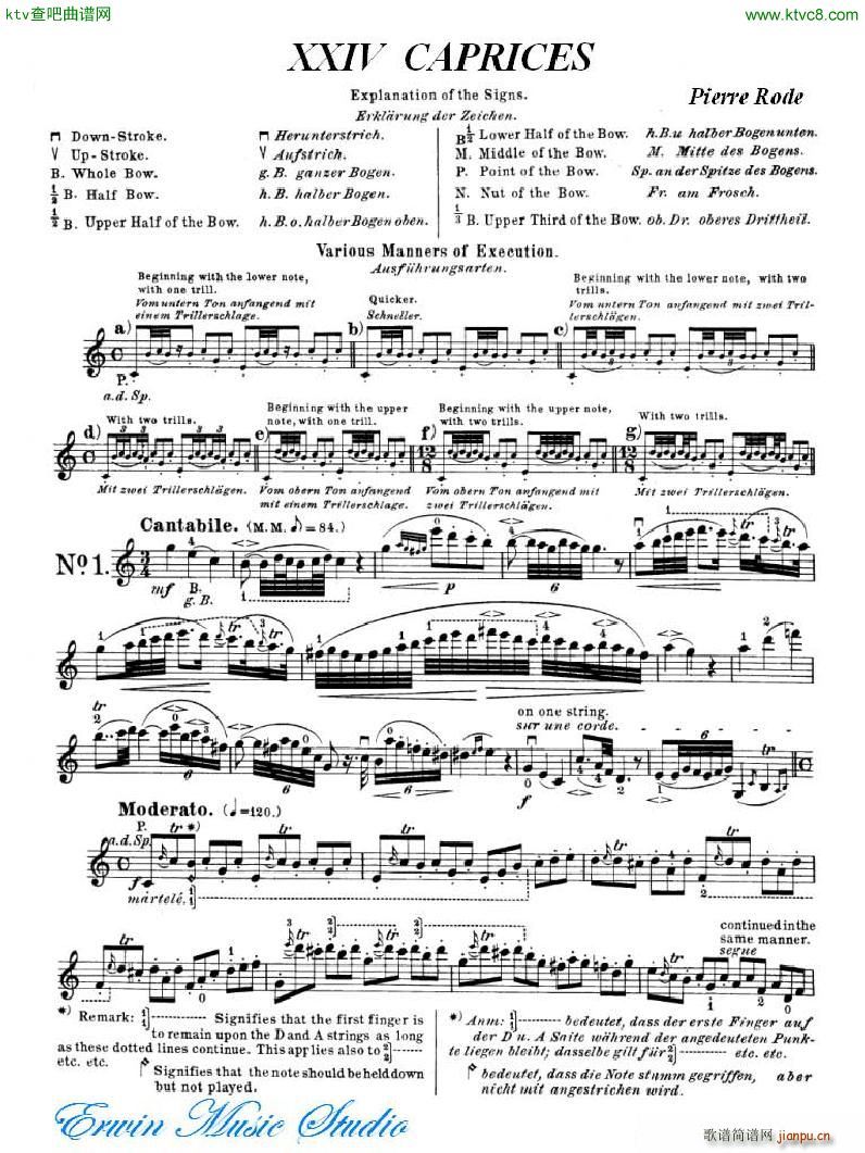 ޵ 24ϰPierre Rode 24 Studi Per violino 01 08(ʮּ)1