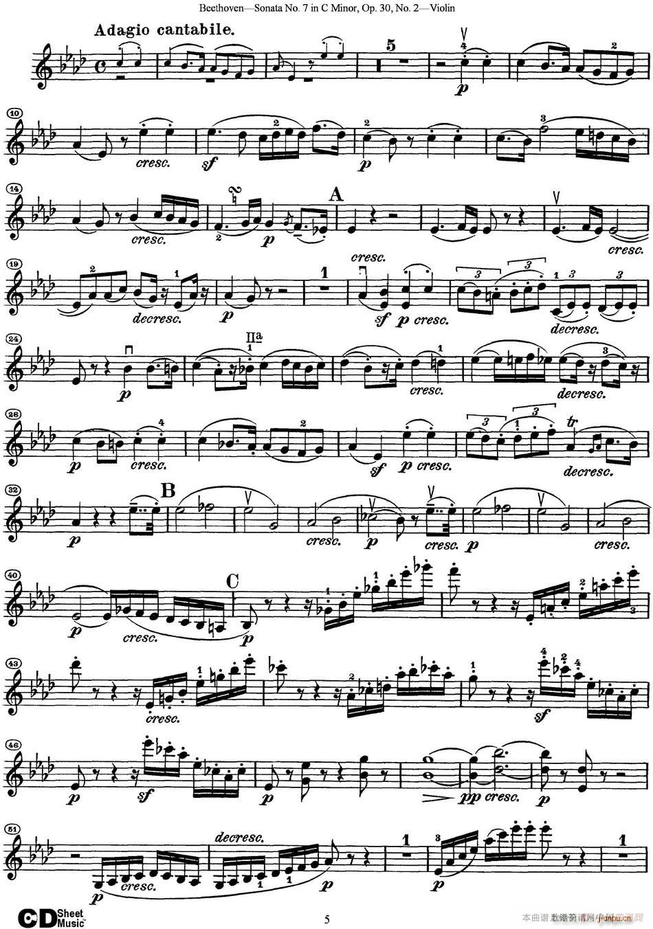 Violin Sonata No 7 in C Minor Op 30 No 2(С)5