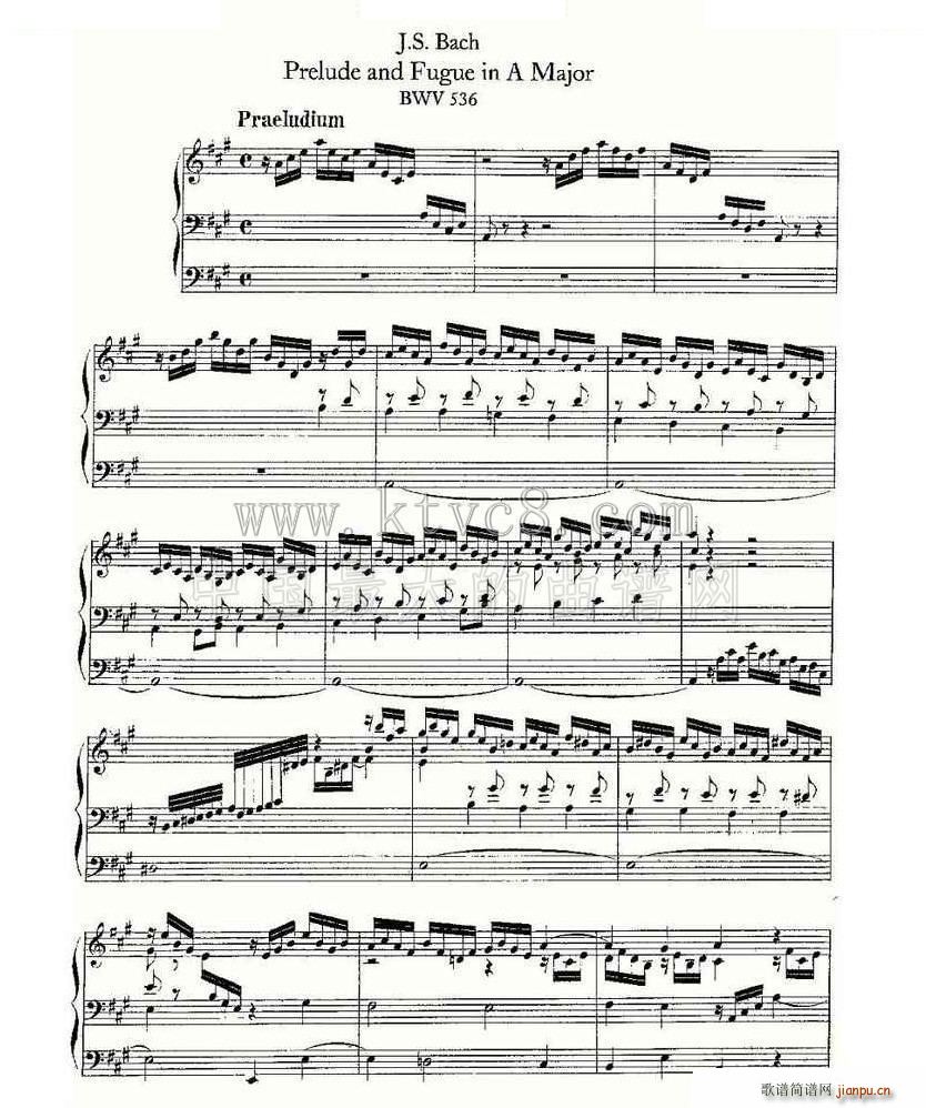 Prelude and Fugue in A Major BWV 536 ܷ(ʮּ)1