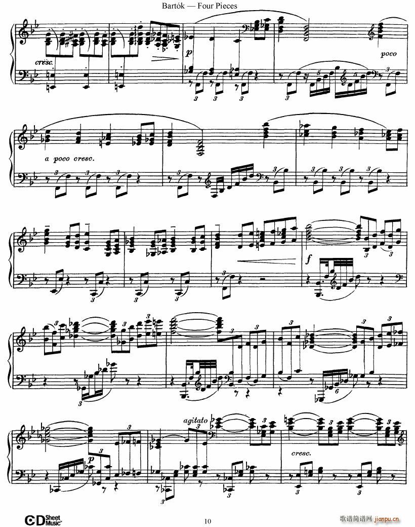 Bartok DD 71 Four Piano Pieces()10