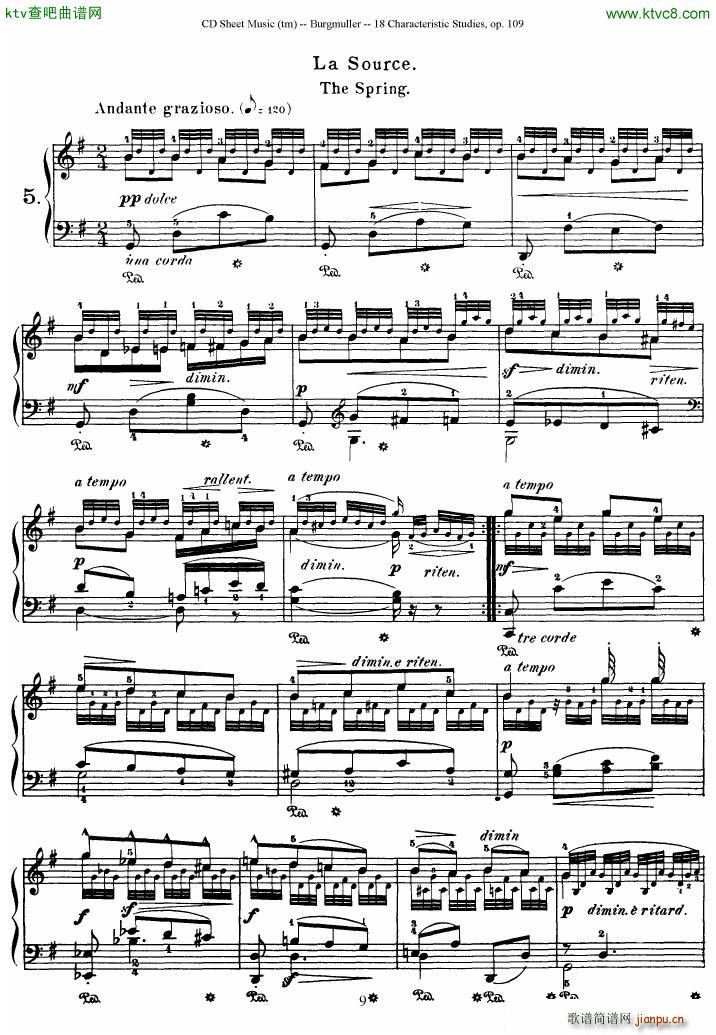 Burgmuller 18 characteristic studies op109()9