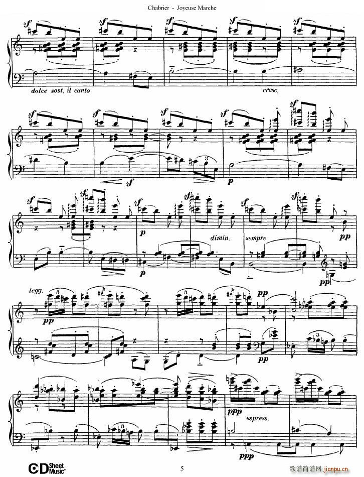Chabrier Joyeuse Marche Joyeuse Marche(ʮּ)5