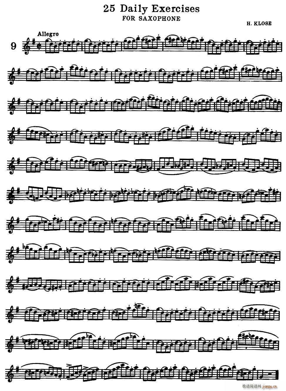 25 Daily Exercices for Saxophone 9 17(ʮּ)1