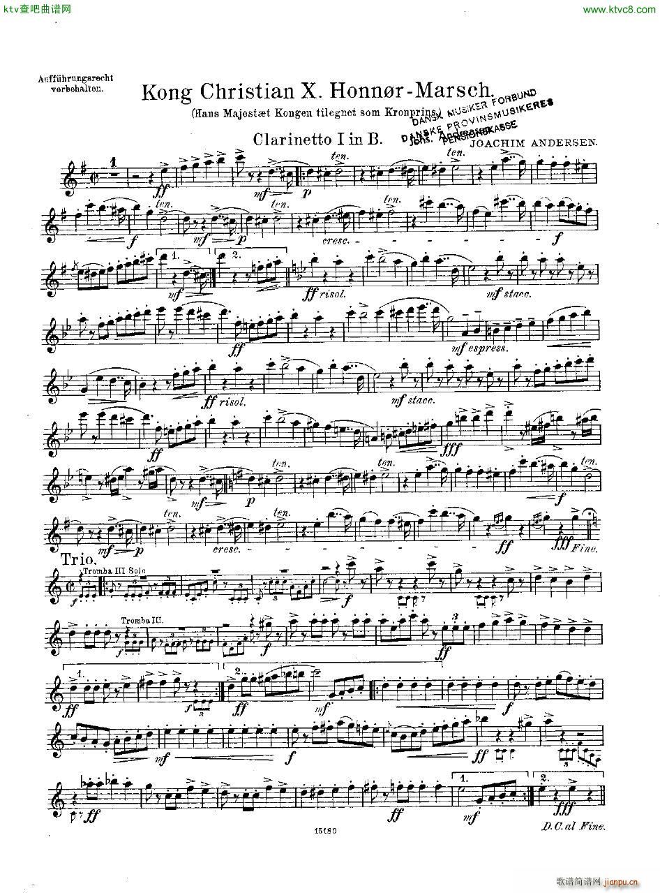 Andersen Kong Christian X Honn rmarsch orch()14