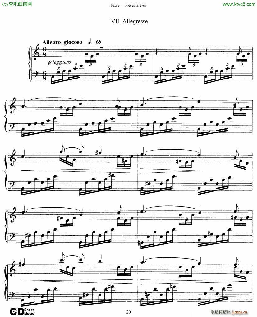 Faure 8 Pieces Breves Op 84()20