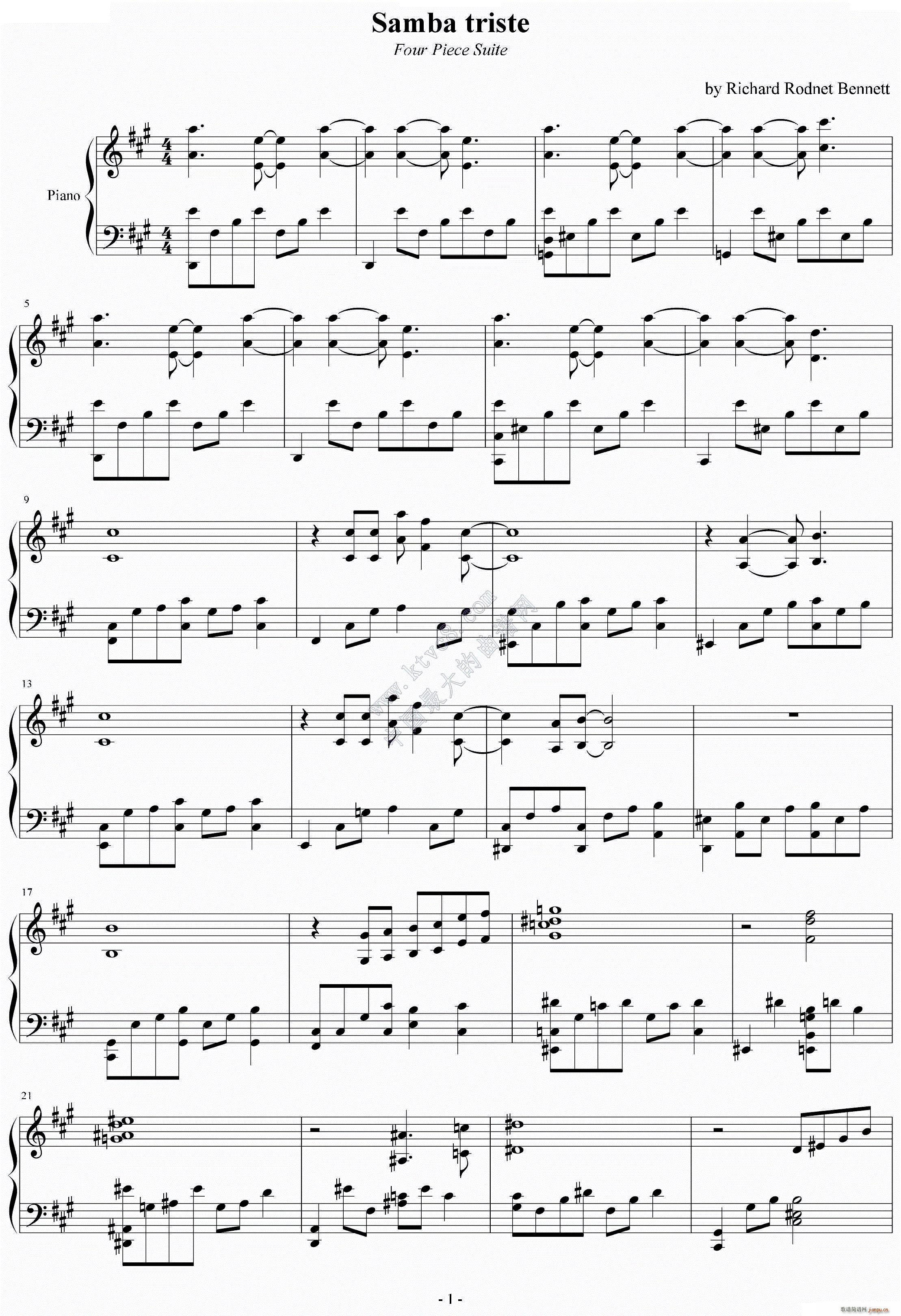 ɣSamba triste from Four Piece Suite()1