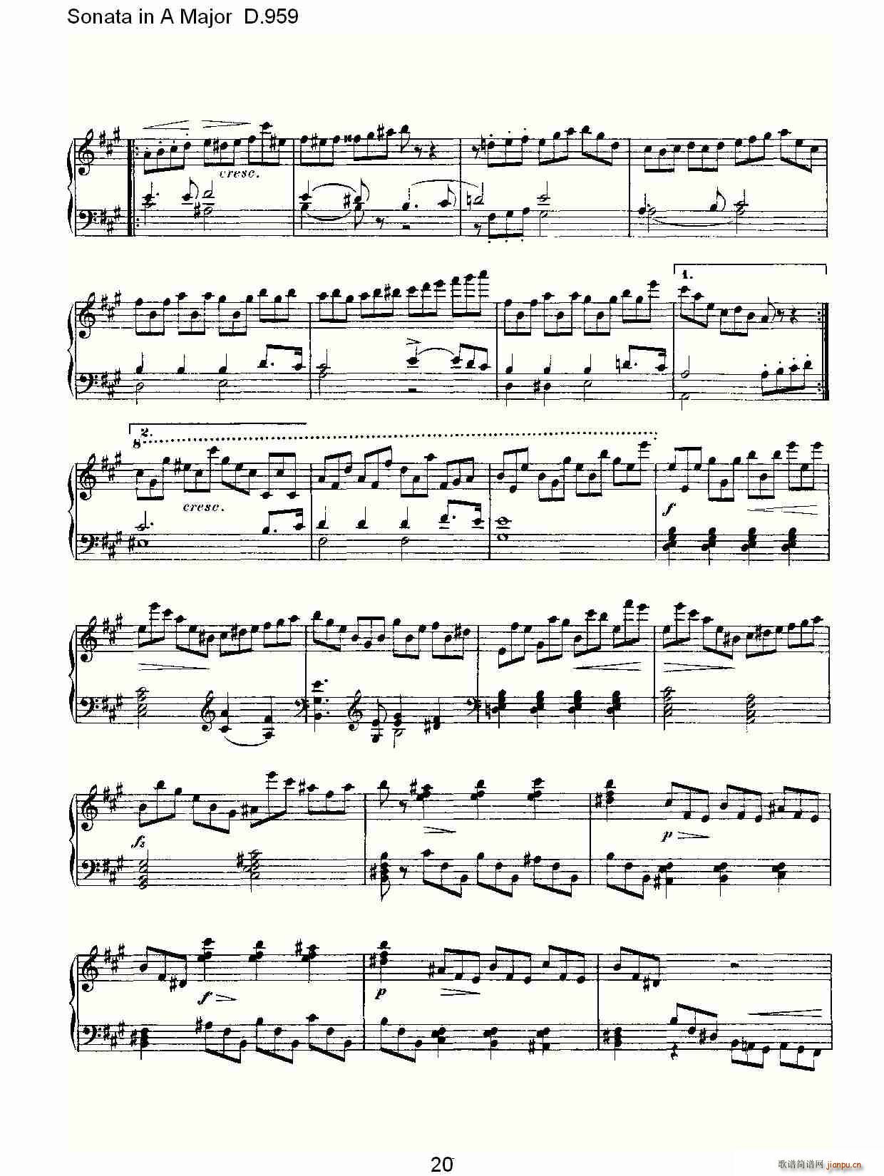 Sonata in A Major D.959(ʮּ)20
