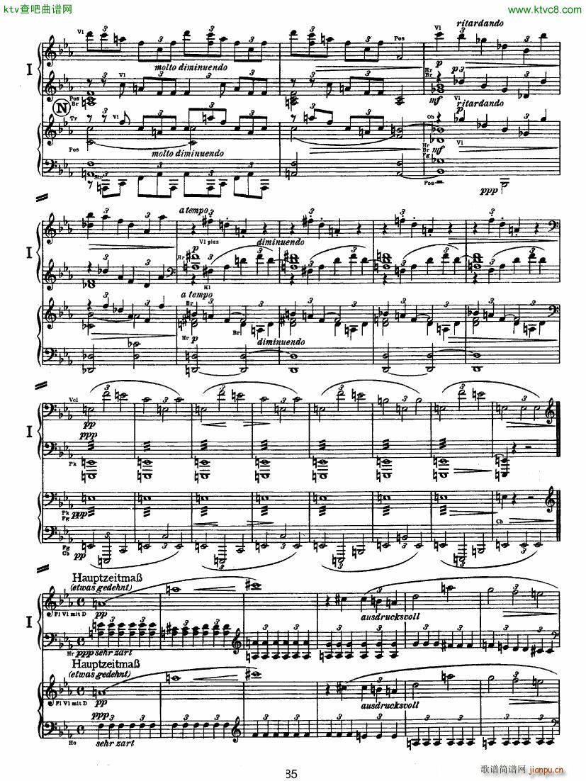 Bruckner Symphony No 4 4 hands arr ()34