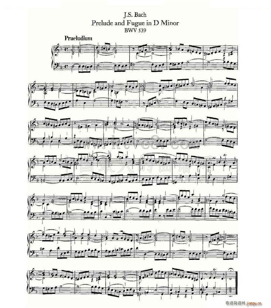 Prelude and Fugue in D Minor BWV 539 ܷ(ʮּ)1