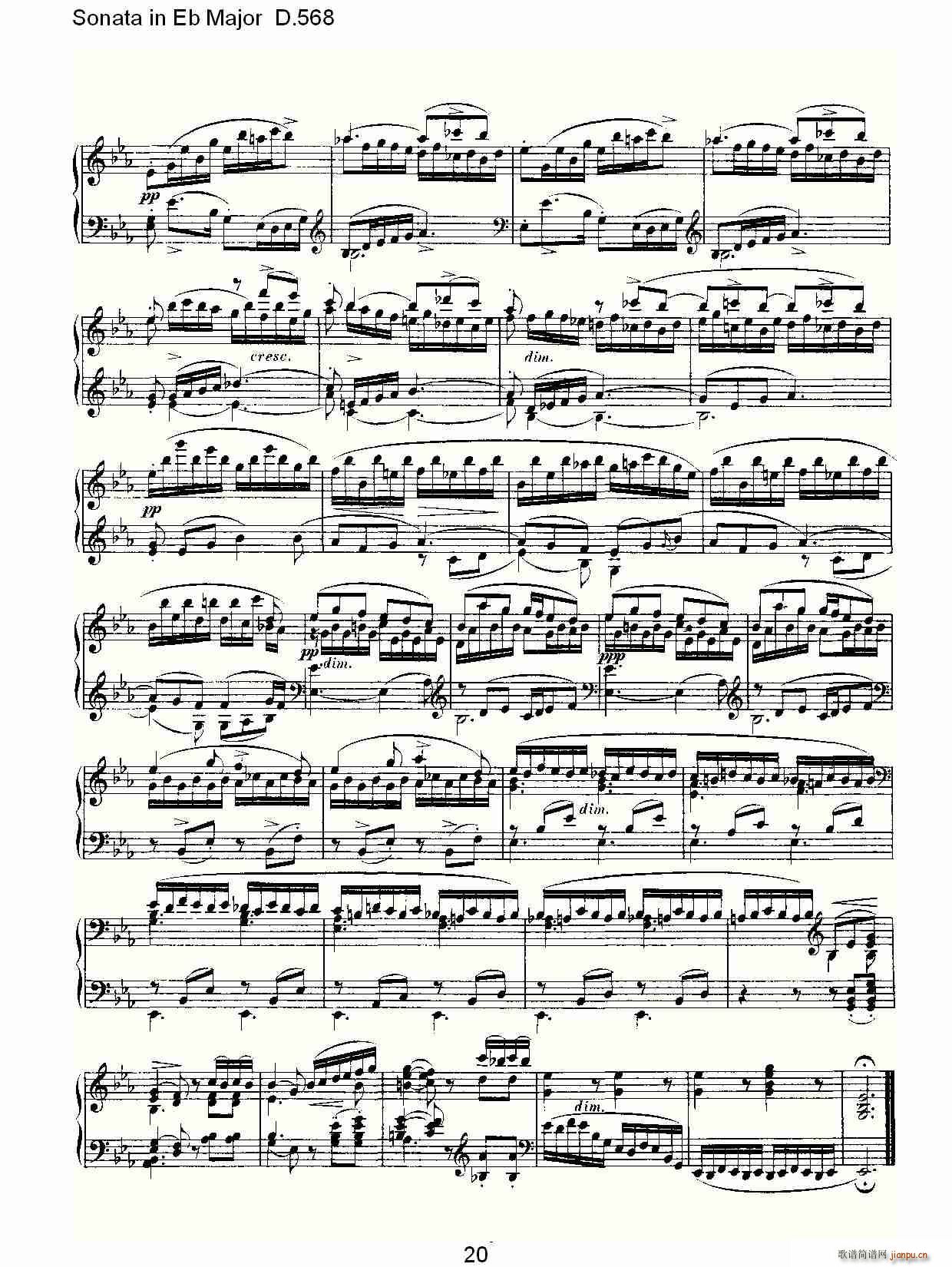 Sonata in Eb Major D.568(ʮּ)20