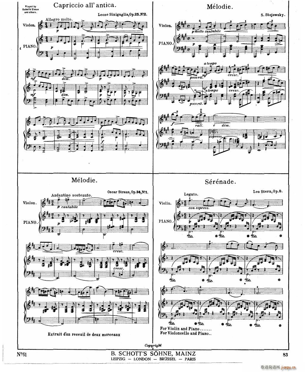 Bowen Humoresque for violin and piano()16