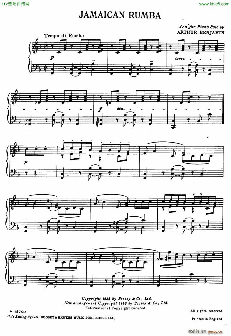 Benjamin Jamaican Rumba pno solo()1