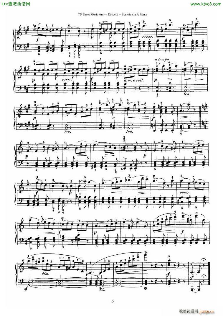 Diabelli Sonatinas Op 168 No 1 7 34P()34