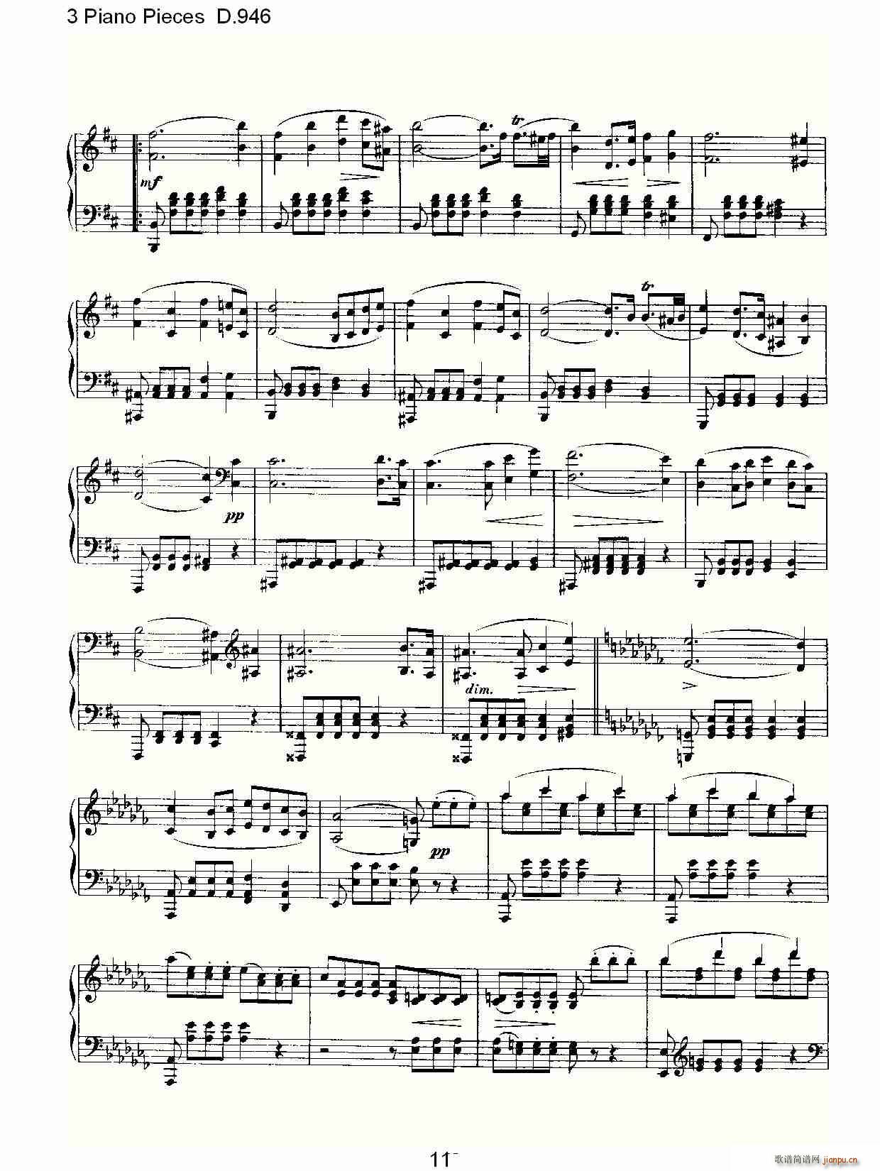3 Piano Pieces D.946()11