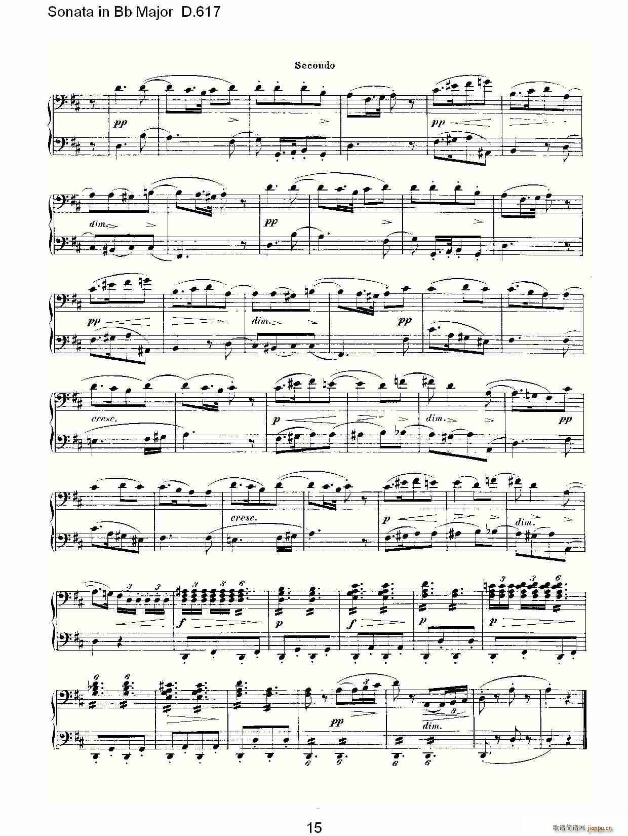 Sonata in Bb Major D.617(ʮּ)15
