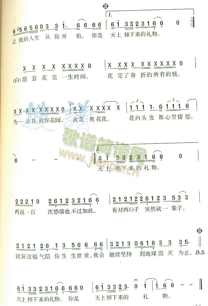 花花公子 歌谱简谱网