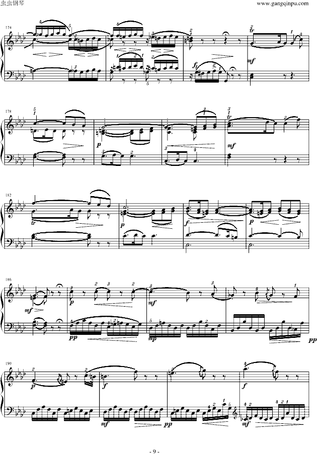 莫扎特F大调钢琴奏鸣曲K280(钢琴谱)9