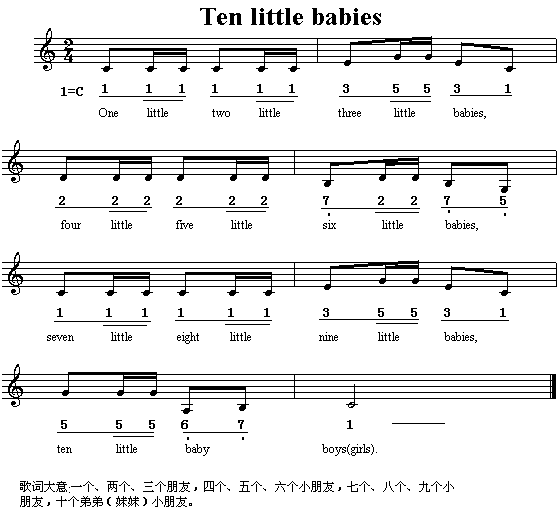 TenLittleBabies(Ӣĸ)1