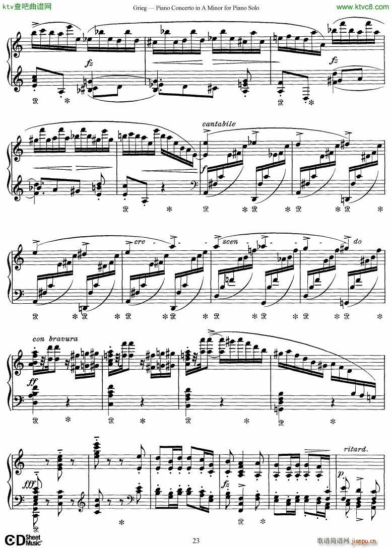 Grieg Piano Concerto solo arr 2 byGrieg()23