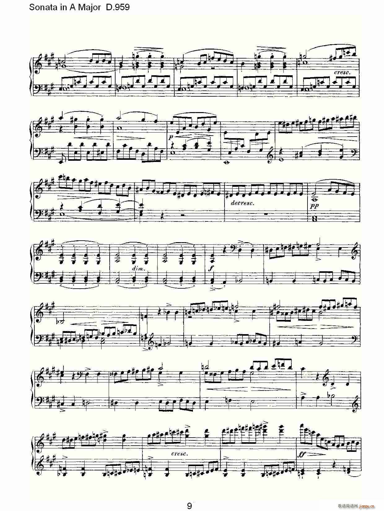 Sonata in A Major D.959(ʮּ)9