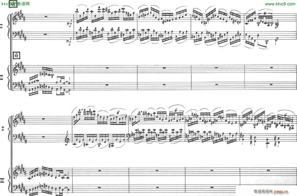 Bolling Sonata for Two Pianist no 2 Part1 1()8