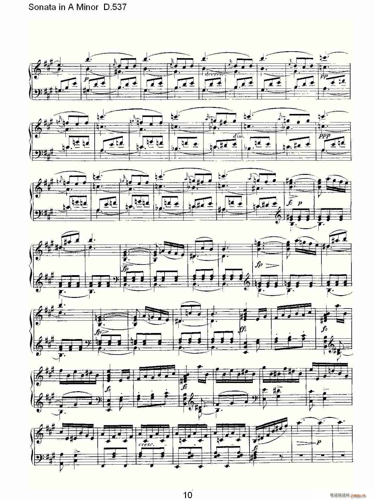 Sonata in A Minor D.537(ʮּ)10