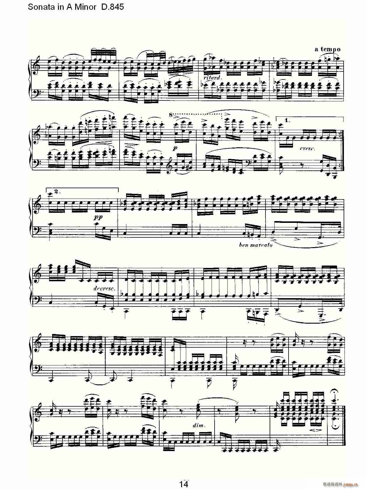 Sonata in A Minor D.845(ʮּ)14