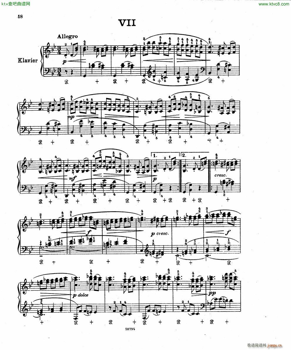 Fuchs Robert Improvisation pour clavier op 11()16