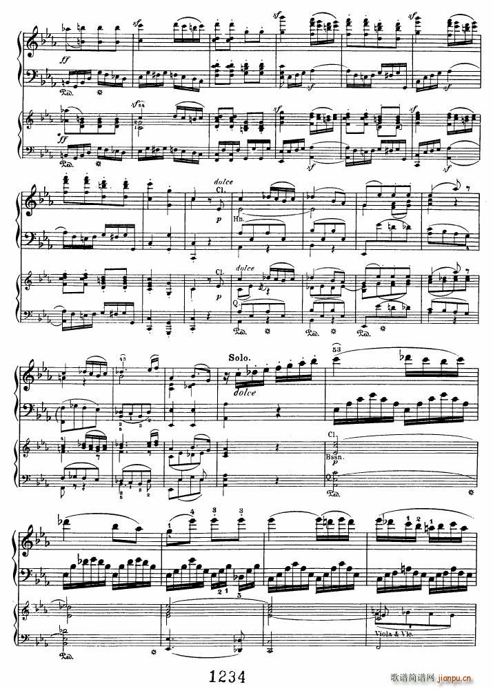 Beethoven op 37 Piano Concerto no 3 2pno red ()1