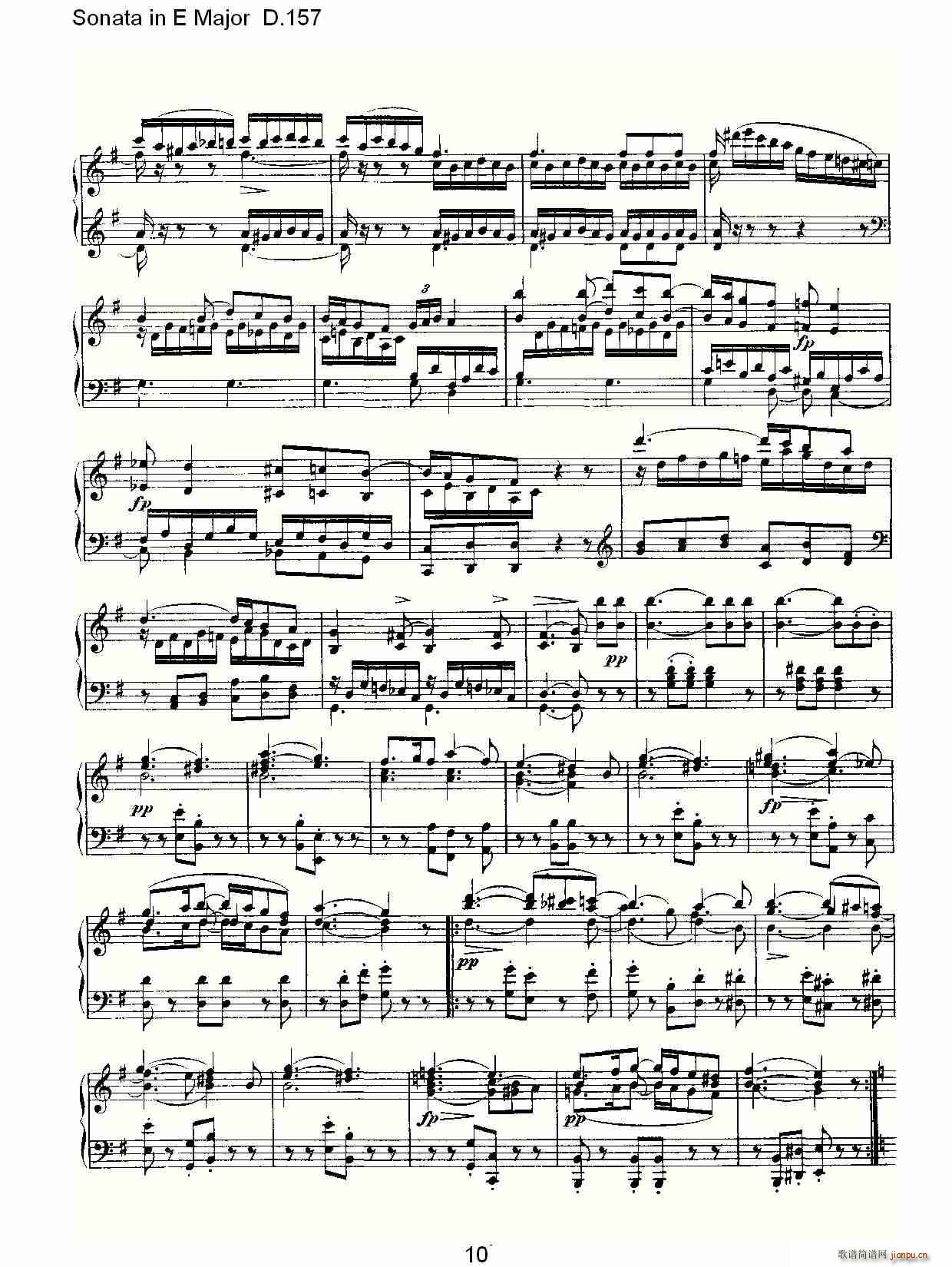 Sonata in E Major D.157(ʮּ)10
